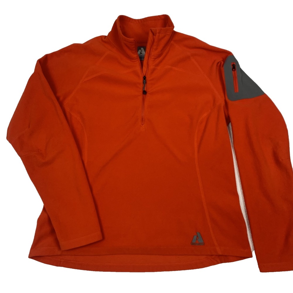 Eddie Bauer First Ascent Whittaker Fleece 1/4 Zip Pullover Women's Large Orange